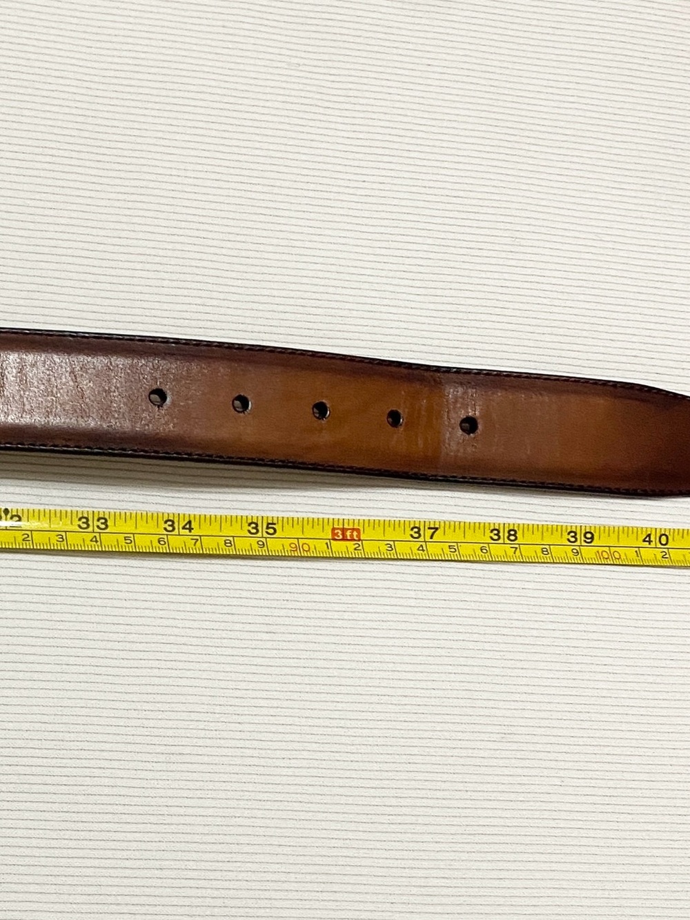 Magnanni Spain Cognac Brown Leather Men's Belt - Picture 5 of 5